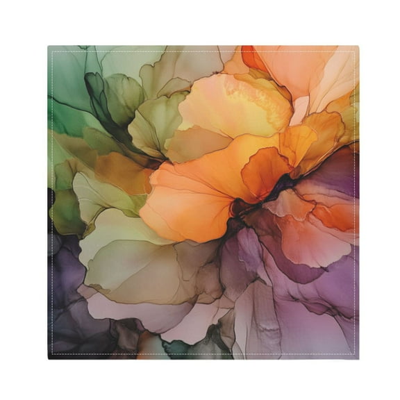 WOBOGO Abstract Petal Pattern Cloth Napkins 1 Piece Soft Elegant Touch Durable Absorbent Quick Drying for Elegant Dining
