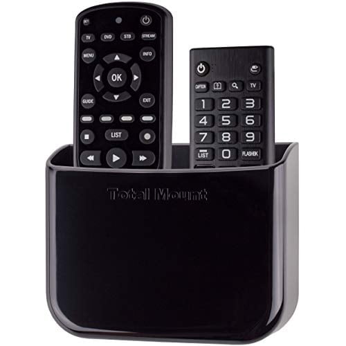 TotalMount Drop-Free Remote Holder – Removable Adhesive Strips – Black