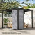 thumbnail image 3 of Mirador 111S Pergola Accessories, 1/3 10' Side Aluminum Deco Wall Screen, Charcoal (Not Pergola), 3 of 5