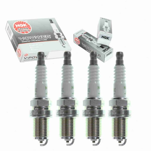 4 pc NGK V-Power Spark Plugs compatible with Volkswagen Jetta 2.0L L4 1993-1999