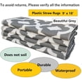 thumbnail image 4 of BalajeesUSA Outdoor Rugs, 9 by 18 Feet, Grey, Reversible Recycled Plastic Straw Outdoor Patio Rugs Clearance Waterproof Large RV Camper Rug 7070, 4 of 8
