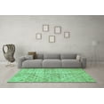 thumbnail image 3 of Ahgly Company Indoor Rectangle Abstract Turquoise Blue Modern Area Rugs, 8' x 10', 3 of 4