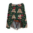 thumbnail image 2 of Chandails d'Hiver Grande Taille pour Femmes Mode Décontractée Imprimé de Noël Chandail à Manches Longues Noir TTG, 2 of 4