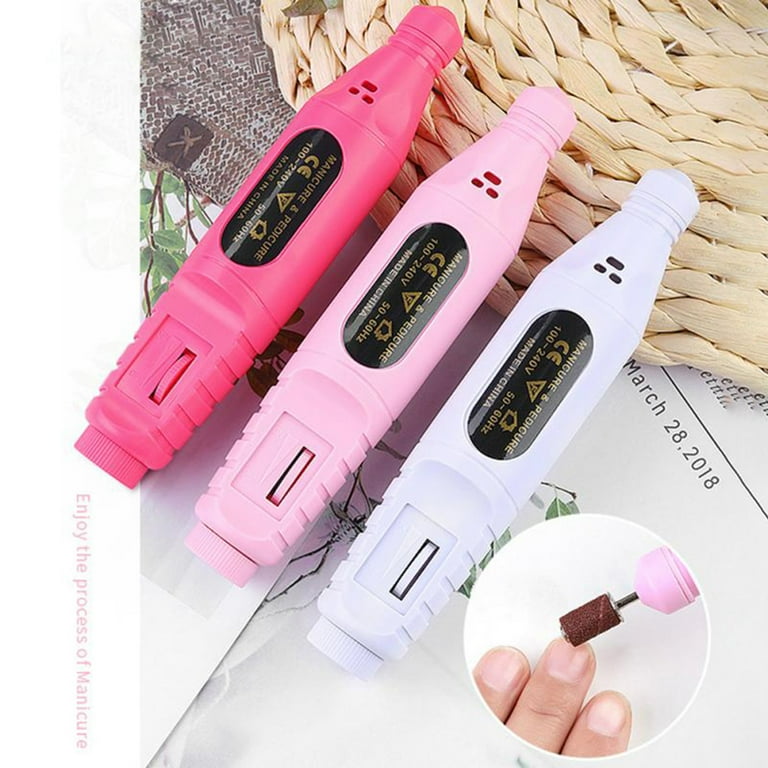 Trayknick Nail Grinder Practical Easy to Use Lightweight Multi Purpose Nail Grinder Manicure Tool Pink Pink