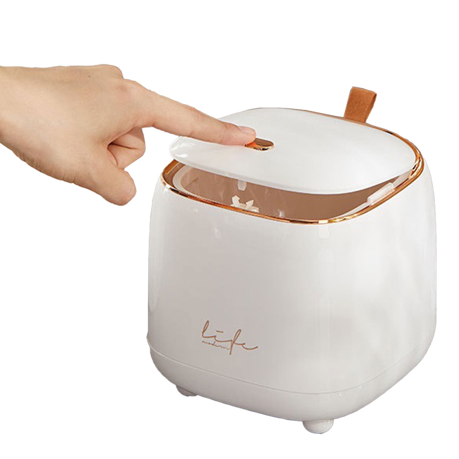 Mini Desktop Wastebasket, Office Countertop Small Trash Can with Lid