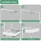 thumbnail image 5 of Cajones Organizador Bajo Fregadero, 2 Niveles Organizador de Cocina con 3 Rieles Adhesivo, Ajuste de altura en 6 niveles, Adecuado para Cocina Baño. Anchura 32-52 cm Ajustable, 5 of 17