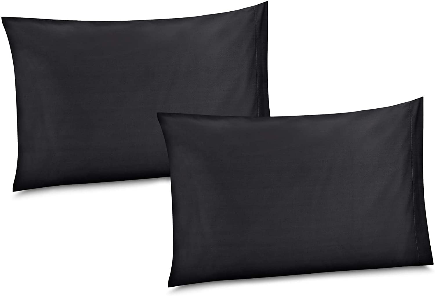 Cases 2 x Charcoal Plain Dyed Pillow Cases Housewife Bedroom Pillow Cover
