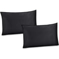 thumbnail image 1 of Gilbin 100% Cotton/Percale 210 Thread Count Pillow Cases Set of 2 King Size Soft Black Cotton Pillow Cover for Sleeping-Bedroom Pillowcases, 1 of 4