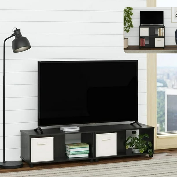 エスニック本立て（ブラック Mainstays Expandable Side by Side or Stacking TV Stand for TVs up