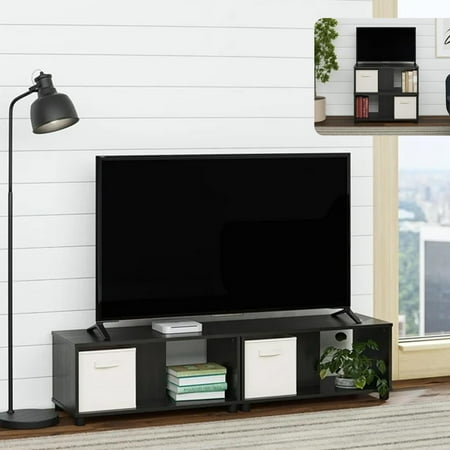 Mainstays Adjustable Side by Side or Stacking TV Stand for TVs up to 70 inches, Black Oak - missing parts