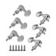 thumbnail image 3 of Clavija de afinación Aleación Metal Guitarra eléctrica Cabezales de la máquina Perillas Cadena Tuning Clavija Sintonizadores de bloqueo Paquete de 6 piezas 3L3R con tornillos de montaje y férulas Plat Abody Clavija de afinación, 3 of 6