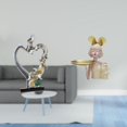 thumbnail image 2 of Estatua de pareja besándose, figura de niña con bandeja para guardar llaves, escultura decorativa de resina, arte moderno creativo, adecuada para dorm, 2 of 8