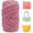 Gray Pink, variant on 1Pcs 0.55lb/10 Yards Thick Chunky Yarn for Arm Knitting Jumbo Tube Yarn Soft Chunky Knit Blanket Yarn, Velvet Yarn for Crocheting Handbags Hand Knitting Pet Bed Rugs Pillows Crafts