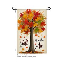 JOOCAR Fall is in the Air Linen Garden Flag for Fall Autumn Home Outdoor Garden Yard Door Decor 12x18 inch
