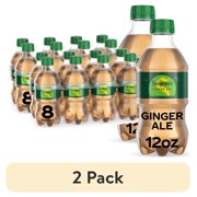 (2 pack) Seagram's Ginger Ale Soda Pop Bottles, 12 fl oz, 8 Pack
