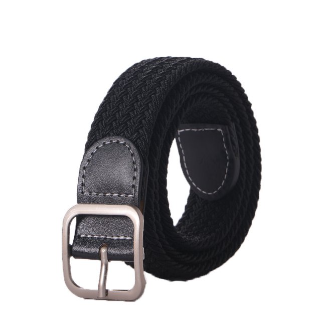 Cinturón de lona elástica para jeans, tejido elástico, sin costuras, invisible, sin perforaciones, para hombres y mujeres, combinable, cinturón perezoso