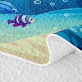thumbnail image 5 of spefrowx Cartoon Sea Turtle Quilt King for Girls Boys, Vibrant Coral Tropical Fish King Coverlet Set, 3pcs, 5 of 7