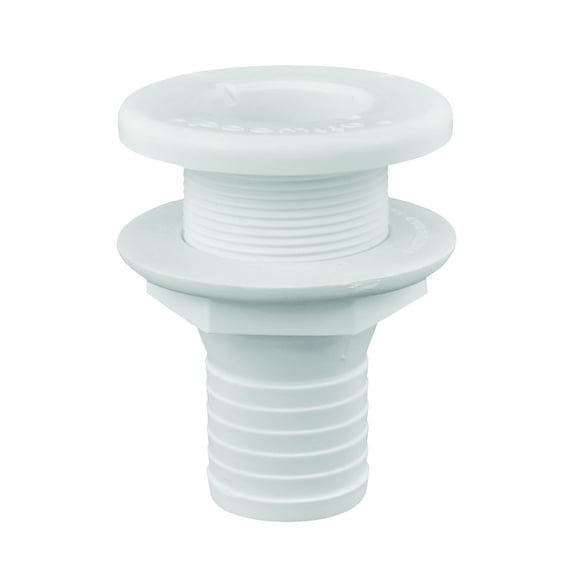 Conector Thru-Hull Attwood 3875-3 1.5 de polipropileno blanco