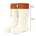 thumbnail image 2 of White Women'S Drawstring Long Boots Fleece Lined Waterproof For Winter Wear, 2 of 9