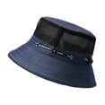 thumbnail image 5 of WMNTST Mens Bucket Hats Mesh Breathable Wide Brim Sun Hat Solid Color Outdoor Hiking Camping Hats, 5 of 5