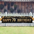 thumbnail image 4 of CIVG Large Black Gold Happy Birthday Banner Birthday Party Black Gold Background Decoration Patio Party Signs Birthday Party Supplies for Outdoor Decorations Birthday Party Decorations, 4 of 11