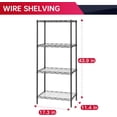 thumbnail image 3 of BestOffice 4 Tier Layer Storage Shelves Wire Metal Shelf for Laundry Bathroom Kitchen Garage(18L x 12W x 44H),Black, 3 of 7