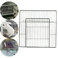 thumbnail image 2 of Pet Playpen Door Cage Metal Wire Indoor Fence Rabbit Small Animals Puppy Expandable Panel Dense Black Grid, 2 of 9