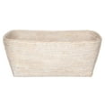 thumbnail image 5 of Kouboo La Jolla Oblong Storage Basket, Large, Wicker Basket, Decorative Storage, Rattan, Clear Lacquer Finish, White Wash, 5 of 7