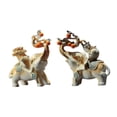 thumbnail image 1 of 2 piezas de estatuas de elefantes, decoraciones de elefantes de la suerte, figuras de resina para el Blanco, 1 of 9