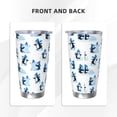 thumbnail image 3 of Salouo Penguin Winter Fun Print 20oz Tumbler with Lid,Stainless Steel Vacuum Insulated Tumbler Durable Insulated Coffee Mug Thermal Cup with Splash Proof Sliding Lid-Straw Two-piece Set, 3 of 8