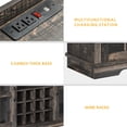 thumbnail image 5 of DWVO 53" Farmhouse Kitchen Buffet Sideboard with Sliding Barn Door, 3 Drawers, and Wine Rack, 5 of 9
