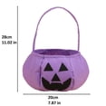 thumbnail image 6 of Halloween Pumpkin Candy Bag for Kids, Reusable Non-Woven Trick or Treat Bucket, Pumpkin Face Treat Snack Holder Basket with Handle for Halloween Party Favors, 6 of 8