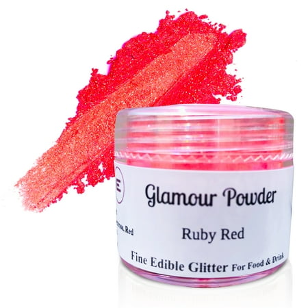 EasySweetz Edible Glitter, Ruby Red | 5 Gram Edible Glitter Dust | 100% Edible Glitter for Cakes, Cupcakes, Cake Pops, Sugar Cookies, Drinks, Dessert |Vegan Glitter| KOSHER Certified