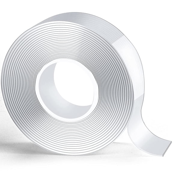 Double Sided Tape (20 FT x 1 in. 1mm Thick) Heavy Duty Mounting Tape for Picture Hanging Strips Multipurpose Removable Adhesive Tape Reusable Strong Sticky Wall Tape Poster Tape
