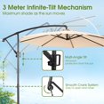 thumbnail image 2 of Homefun 10FT Offset Patio Umbrella Cantilever Hanging with 8 Ribs UV-Resistant & Waterproof Canopy Easy Tilt Adjustment for Outdoor Garden Poolside Lawn No Base Included, 2 of 7