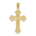thumbnail image 2 of Auriga Fine Jewelry 14K Yellow Gold Budded Cross Pendant for Women (L-30 mm,W-17 mm), 2 of 6