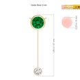 thumbnail image 3 of ANGARA Bezel-Set Round Lab Grown 2.5 Ct Emerald Lariat Style Necklace for Women in 14K Yellow Gold (Size-9mm) | May Birthstone, Anniversary, Jewelry Gift for Women | Lab-Grown Emerald Necklace, 3 of 7