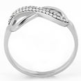 thumbnail image 3 of Luxe Jewelry Designs Women's Stainless Steel Infinity Shaped Ring with Cubic Zirconia - Size 8 (Pack, 3 of 4