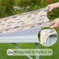 thumbnail image 6 of Pastel Fairy Rainbow Pattern Square Fitted Tablecloth with Elastic Edge,Square Table Cover,Washable Elastic Table Cover for Home Kitchen Party Decor 36"x36", 6 of 6