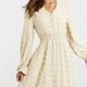 thumbnail image 3 of Vestido largo bohemio con lunares, corte en A, vestido escalonado con volantes para mujer, traje diario Ygjytge Beige T S para Mujer, 3 of 5