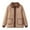 Coffee, variant on Winter Coats for Women Long Sleeve Hooded Plaid Print and Faux Shearling Lining Coats