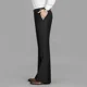 thumbnail image 3 of Pantalones de verano acampanados con boca de campana para hombre, pantalones de traje para hombre con trenzas, corte entallado, vestido negro, elegante, fino, informal, de moda, barato, de lujo, 3 of 5