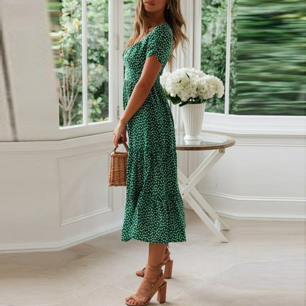 slim fit dress slacks Darcy Square Neck Midi Dress in Teal Green *Final Sale* – Worth Collective