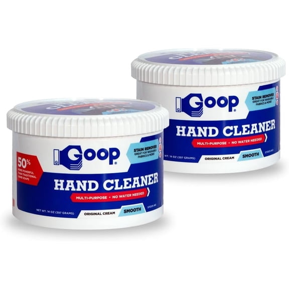 Original Goop Multi-Purpose Waterless Hand Cleaner and Stain Remover - 14 oz Can (Pack of 2)