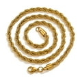 thumbnail image 2 of Necklaces For Women Trendy 14K Gold Rope 2/3/4/5/6/7MM Chain 18-24" Unisex Gold Plated Necklace Gifts For Women, 2 of 11