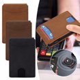 thumbnail image 1 of Light Brown Microfiber Slim Card Holder For Men – Multifunctional Wallet With Anti Demagnetization ID Pocket For Daily Use Or, 1 of 9