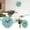 A001- Green, variant on Silent Wall Clock with Non Ticking Analog Movement and Faux Wood Grain Design, 10 Inch, Teal, for Living Room and Bedroom Wall Decor