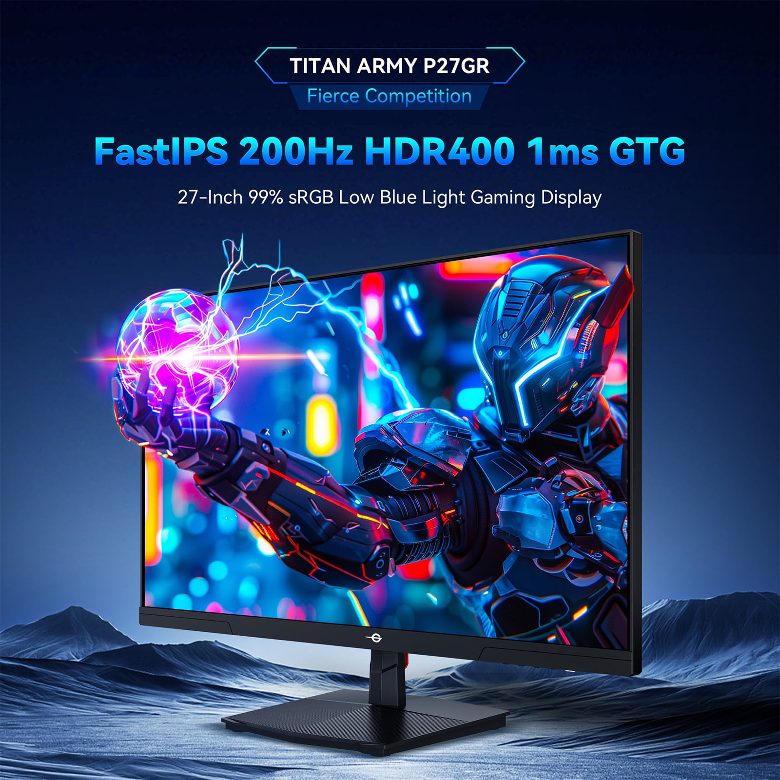TITAN ARMY 27 Inch 180Hz 1440p Gaming Monitor, Fast IPS Panel, QHD