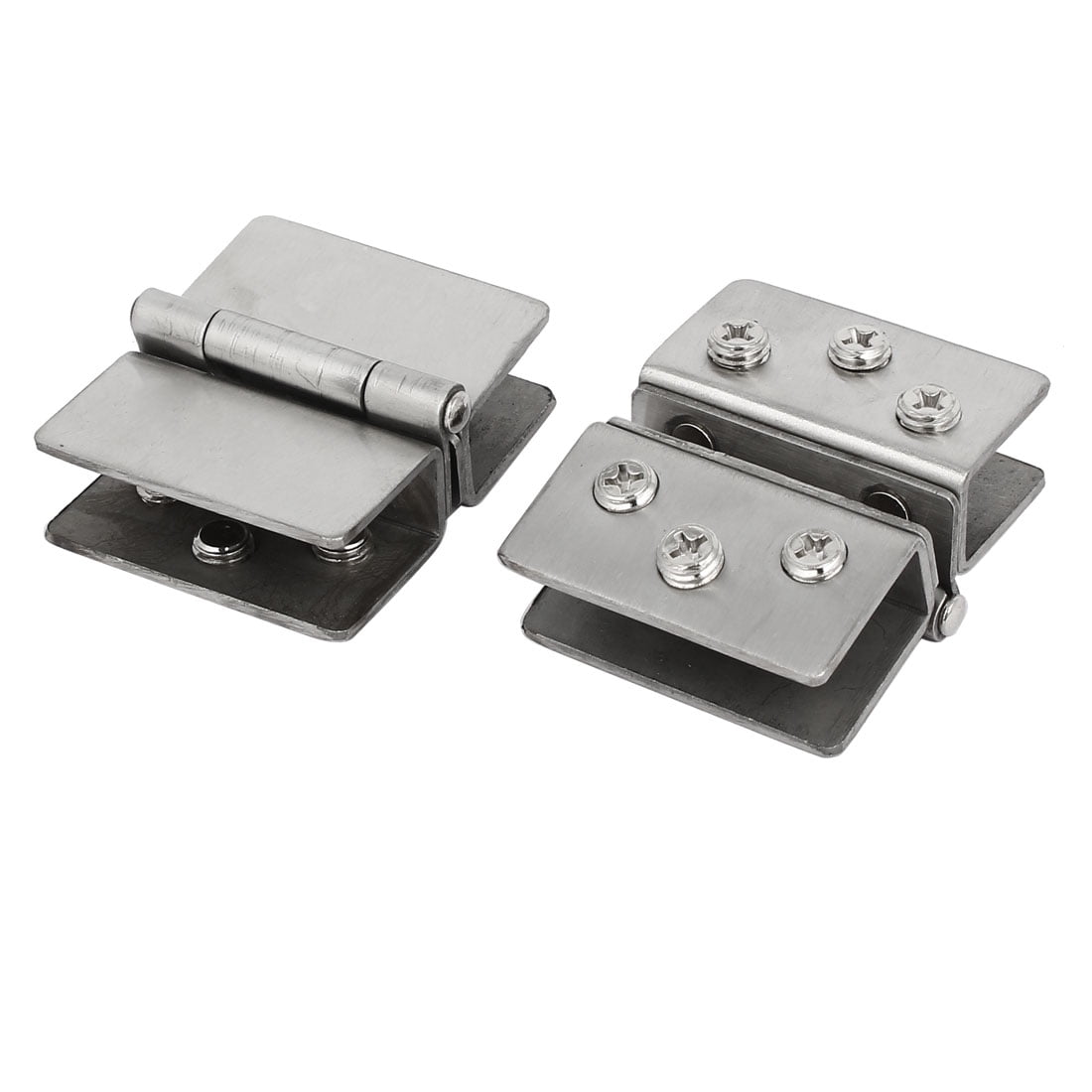 Uxcell 810mm Thickness Adjustable Glass Door Double Clip Clamp Hinges