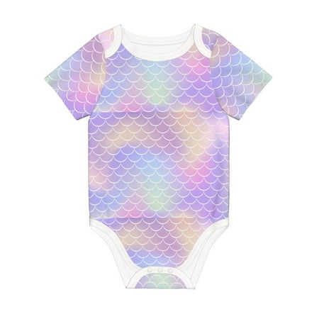

Matuu Fish Scale1 for Baby Short-Sleeve Bodysuit Soft Cotton Comfortable and Breathable Perfect for Newborns and Infants